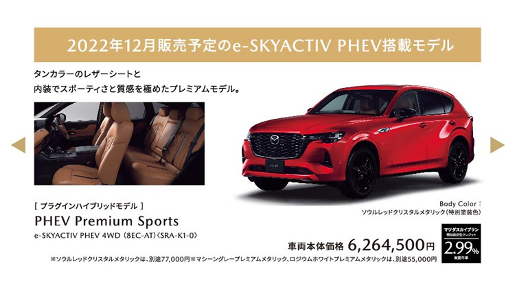 2022年12月販売開始のe-SKYACTIV PHEV搭載モデル