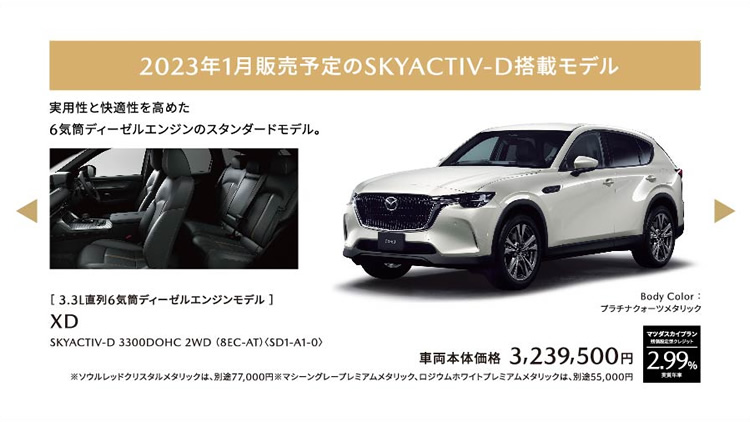 2022年12月販売開始のSKYACTIV-D搭載モデル