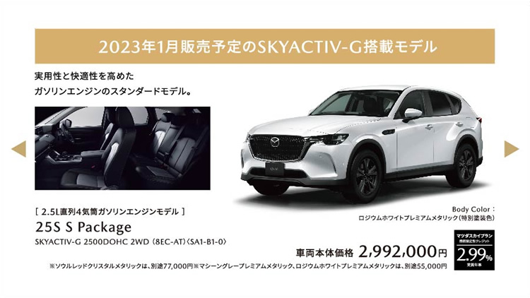 2022年12月販売開始のSKYACTIV-G搭載モデル