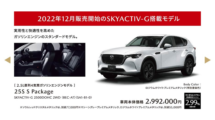 2022年12月販売開始のSKYACTIV-G搭載モデル