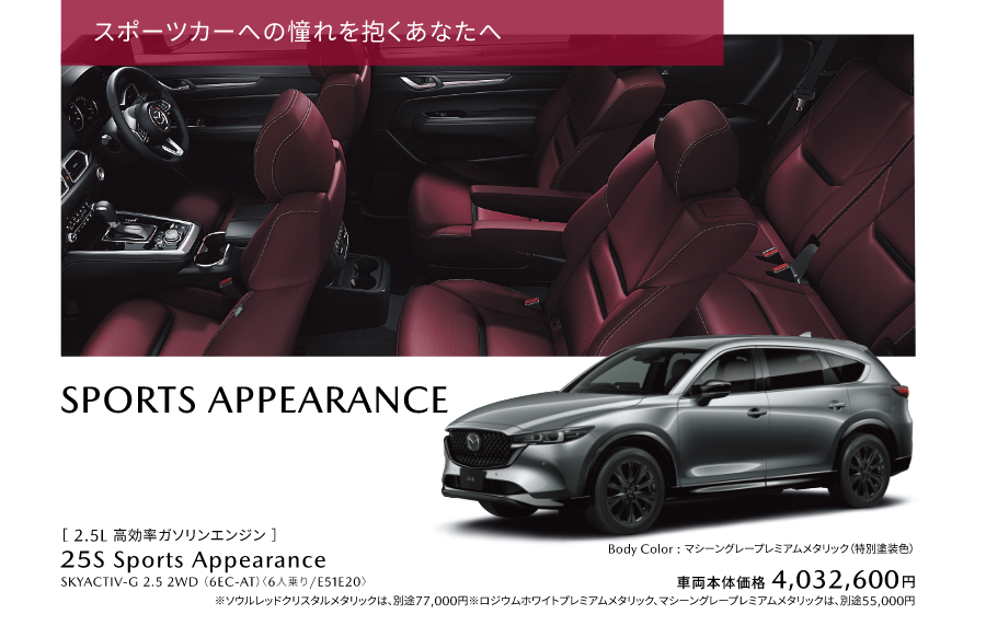 スポーツカーへのあこがれを抱くあなたへ SPORTS APPEARANCE