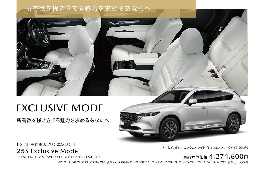 所有欲を掻き立てる魅力を求めるあなたへ EXCLUSIVE MODE