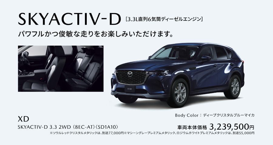 SKYACTIV-D[3.3L直列6気筒ディーゼルエンジン]