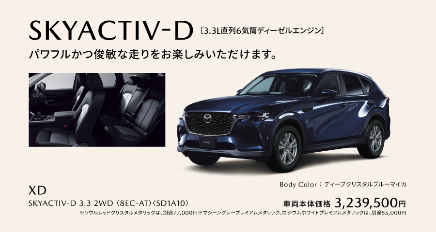 SKYACTIV-D[3.3L直列6気筒ディーゼルエンジン]