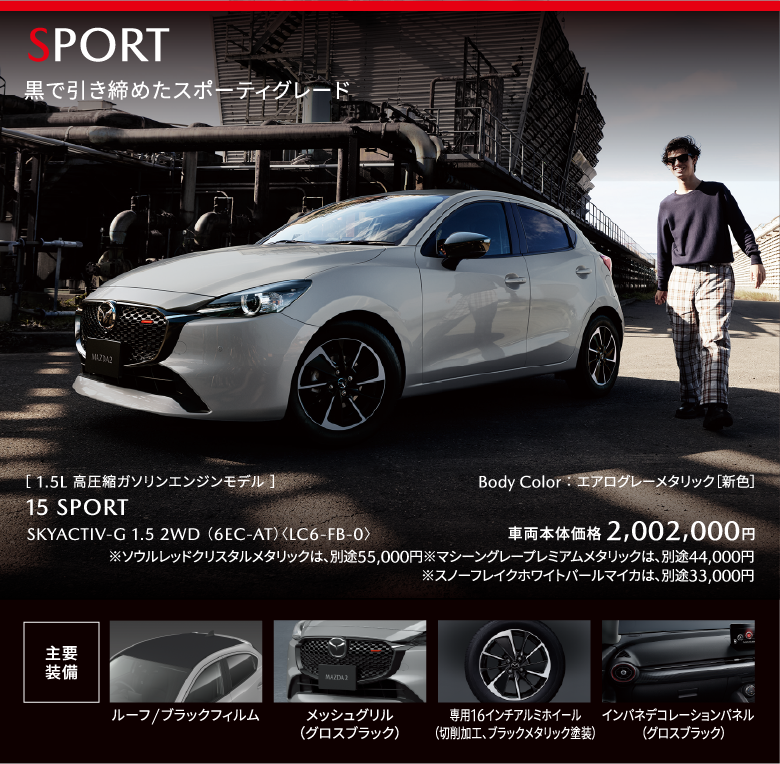 SPORT　黒で引き締めたスポーティグレード